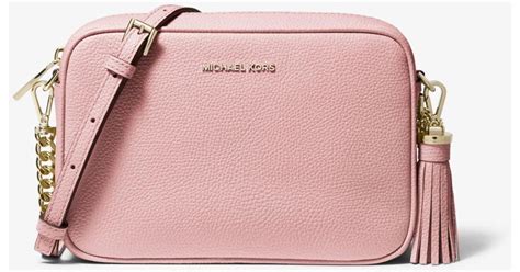 ginny leather crossbody michael kors|Ginny Medium Pebbled Leather Crossbody Bag .